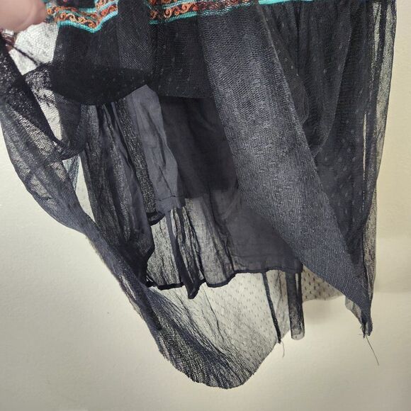 Tassels N Lace Dress Mesh Fully Lined Size L EUC - Picture 5 of 10